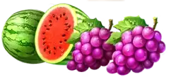 Clover Smash watermelon and grapes symbols